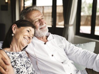 Mature couple vacationing at a resort